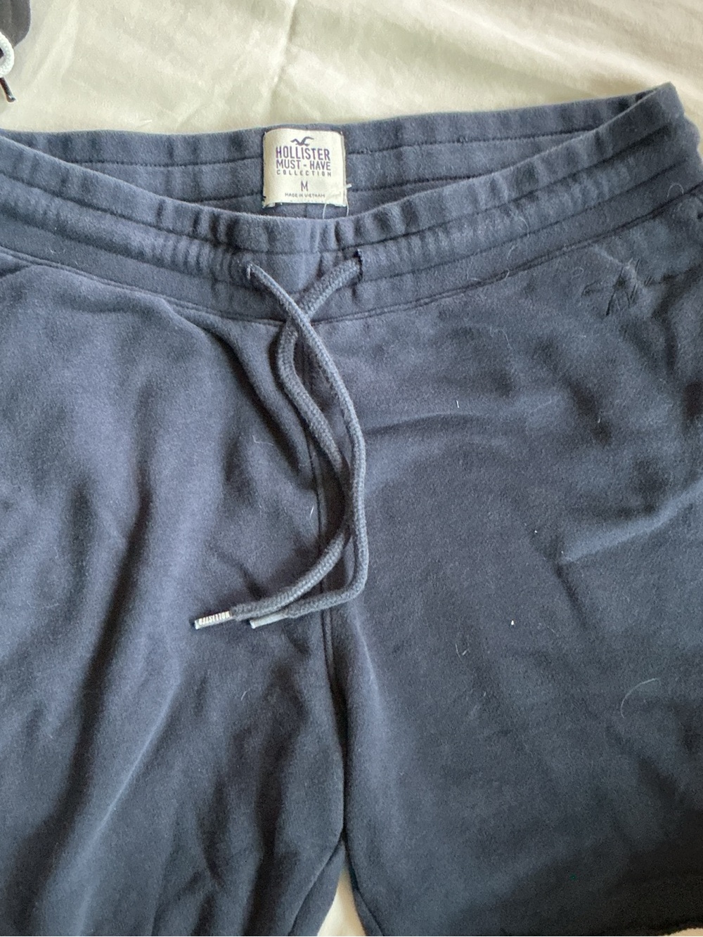 Hollister Men's Dark Navy Drawstring Joggers